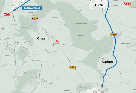 plattegrond omleidingsroute